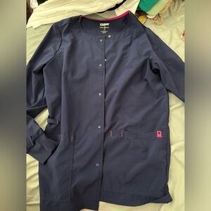Navy blue scrubs jacket